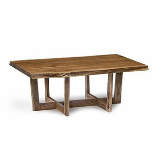 Mesa de centro grande de madera natural Berkshire 