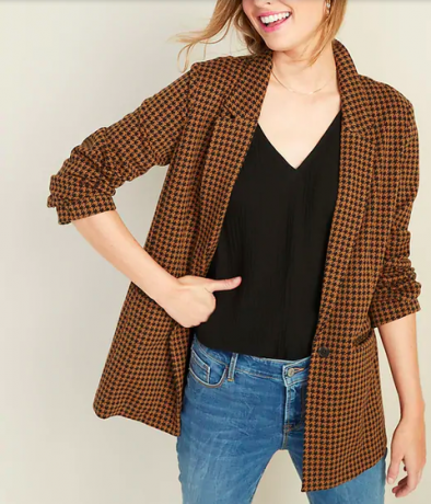 Blazer Boyfriend Jacquard para Mujer