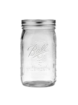 Quart Jar con tapa de plata