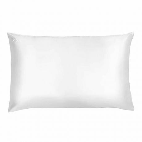 Funda de almohada de seda en blanco