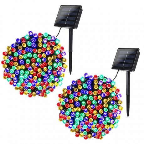 Paquete de 2 luces solares navideñas